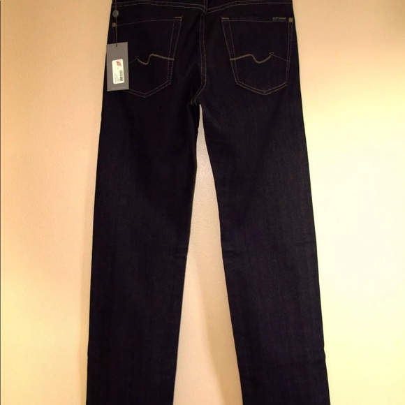 7 For All Mankind Relaxed Mens Jeans size 29 Dark Chester Wash New - Picture 2 of 8
